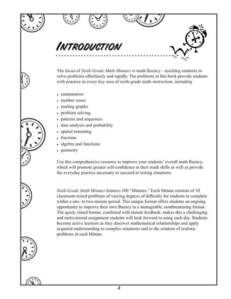 Sixth-Gr Math Minutes