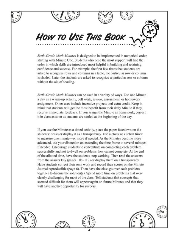 Minute Math 6th Grade.pdf Creative Teaching Press Sixth-Gr Math Minutes | CTP2634 – SupplyMe