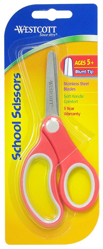 Westcott 5" Soft Handle Scissors, Blunt