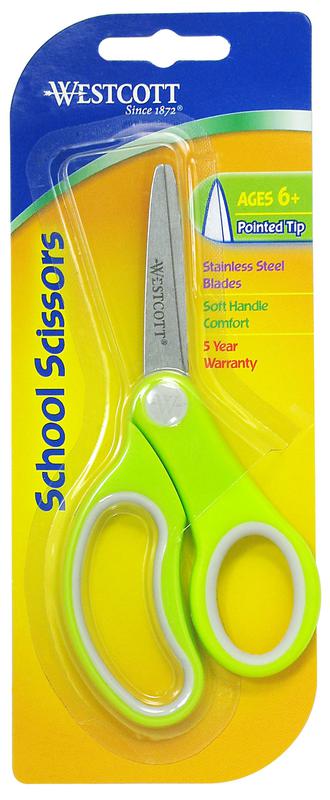 Westcott 5" Soft Handle Scissors, Pointed