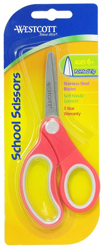 Westcott 5" Soft Handle Scissors, Pointed