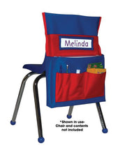 Chairback Buddy™ Pocket Chart, Blue/Red