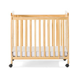Foundations® SafetyCraft® Compact Fixed-Side Crib, Slatted, Natural