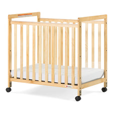 Foundations® SafetyCraft® Compact Fixed-Side Crib, Clearview, Natural