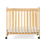Foundations® SafetyCraft® Compact Fixed-Side Crib, Clearview, Natural