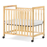 Foundations® SafetyCraft® Compact Fixed-Side Crib, Clearview, Natural