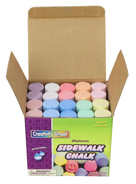 Sidewalk Chalk - 20 Pieces - Assorted Colors