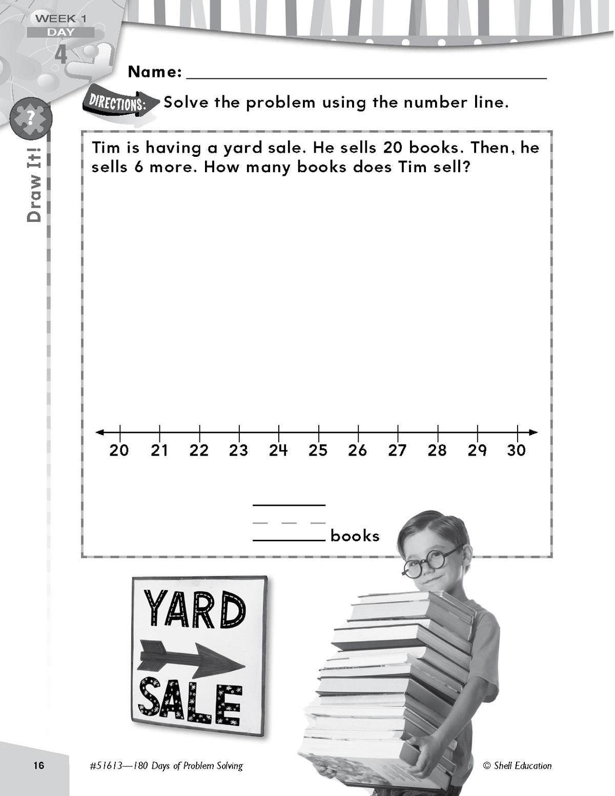 Shell Education 180 Days of Problem Solving for First Grade