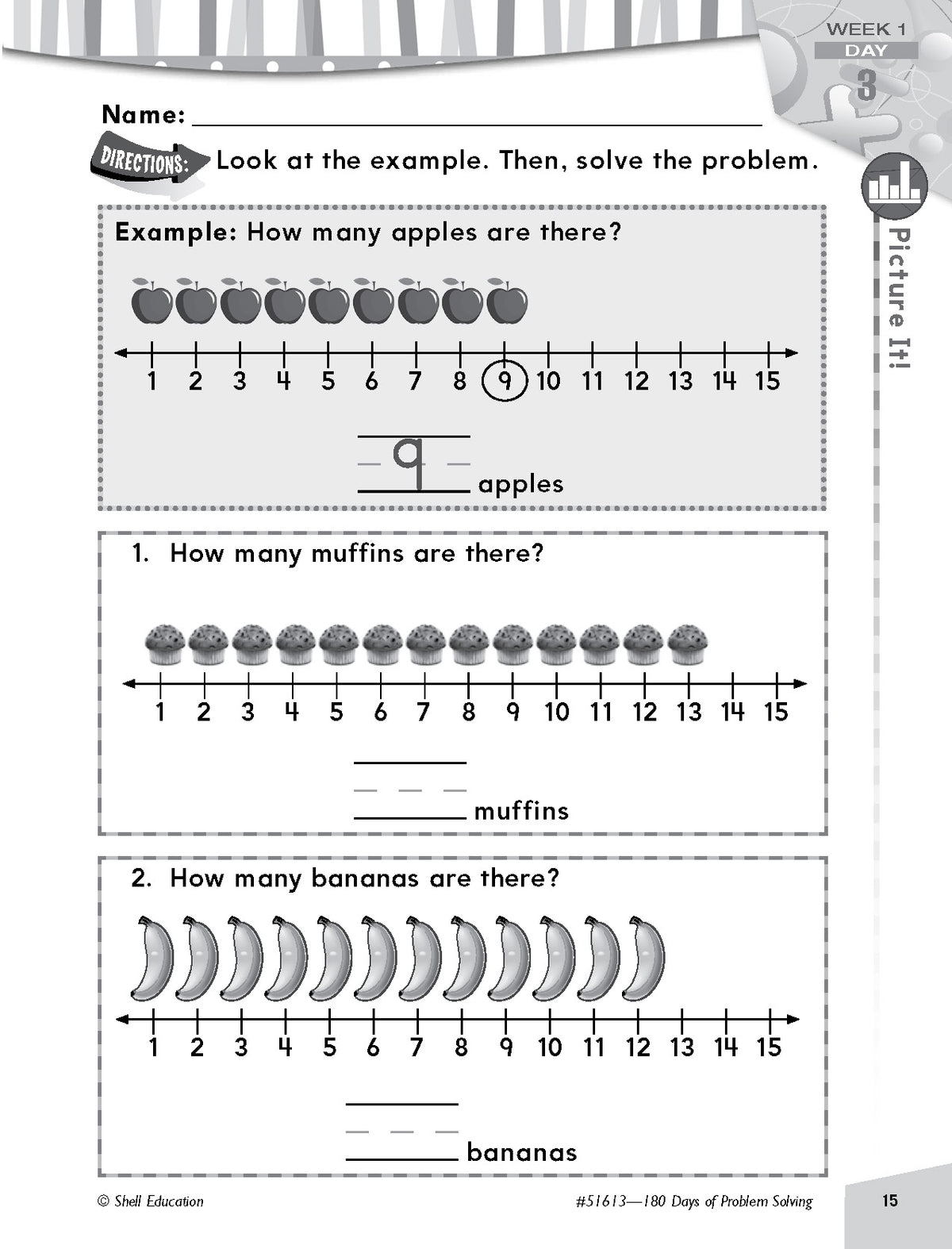 Shell Education 180 Days of Problem Solving for First Grade