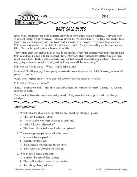 Daily Warm-Ups: Reading, Grade 4