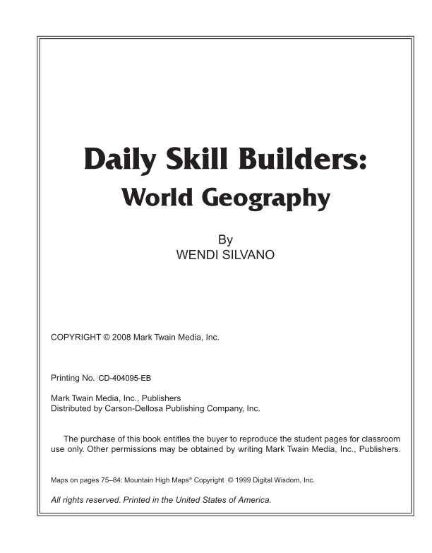 World Geography Resource Book, Gr 6+