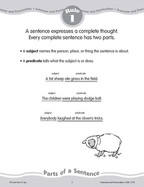 Grammar & Punctuation, Grade 3