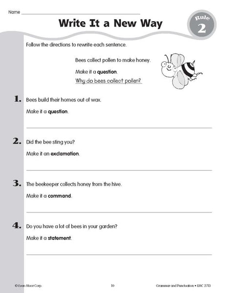 Grammar & Punctuation, Grade 3