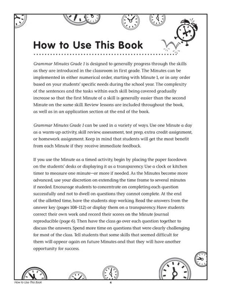 Grammar Minutes Gr 1