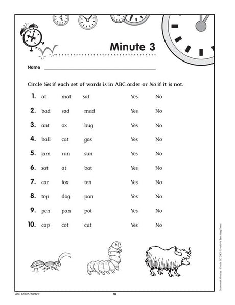Grammar Minutes Gr 1