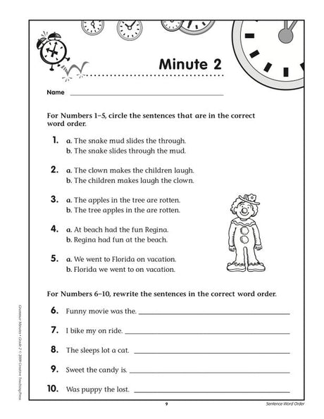Grammar Minutes Gr 2