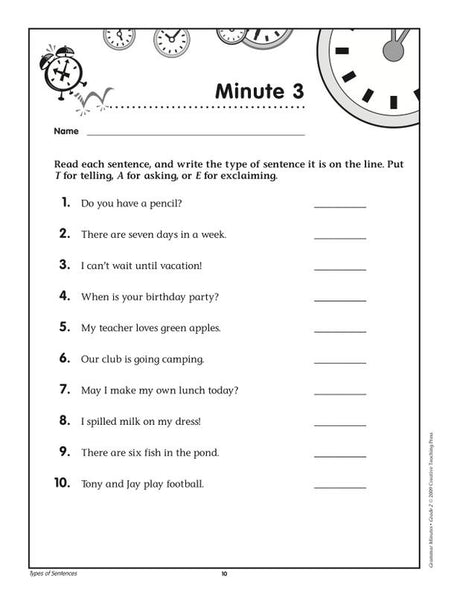 Grammar Minutes Gr 2