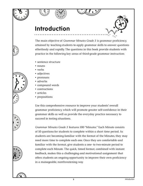 Grammar Minutes Gr 3