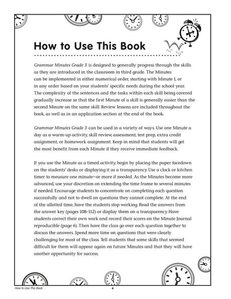 Grammar Minutes Gr 3