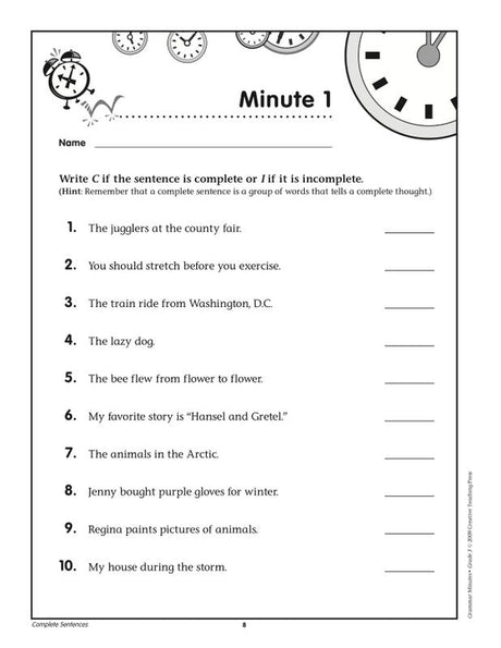 Grammar Minutes Gr 3