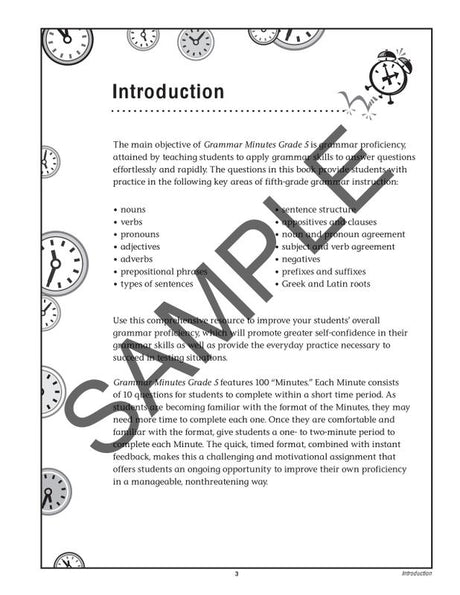 Grammar Minutes Gr 5