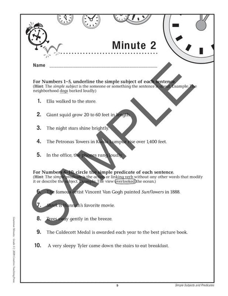 Grammar Minutes Gr 5
