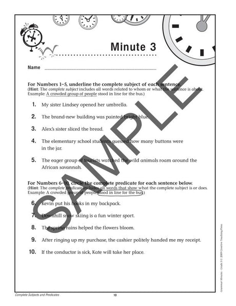 Grammar Minutes Gr 5