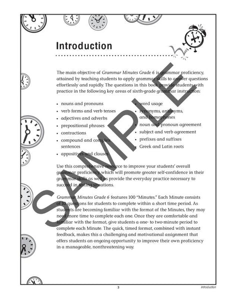 Grammar Minutes Gr 6