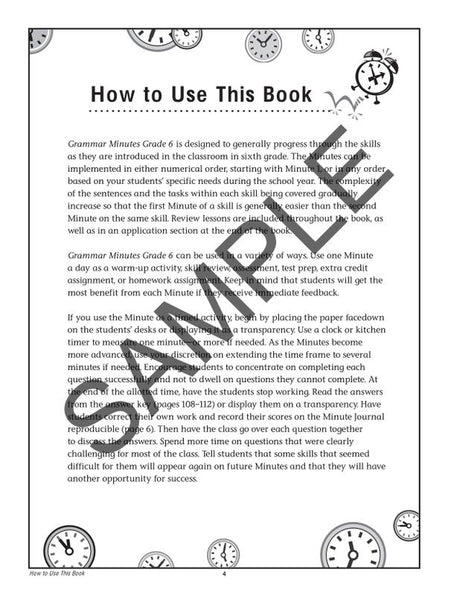 Grammar Minutes Gr 6