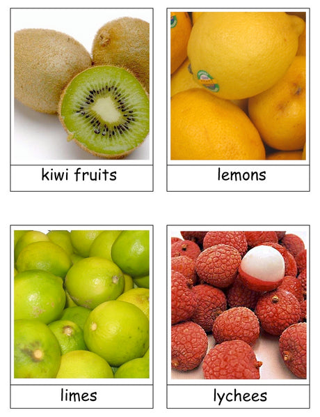 Fruit Flash Cards - Spring Botany Unit
