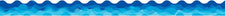 Waves Of Blue Bulletin Board Border, Scalloped