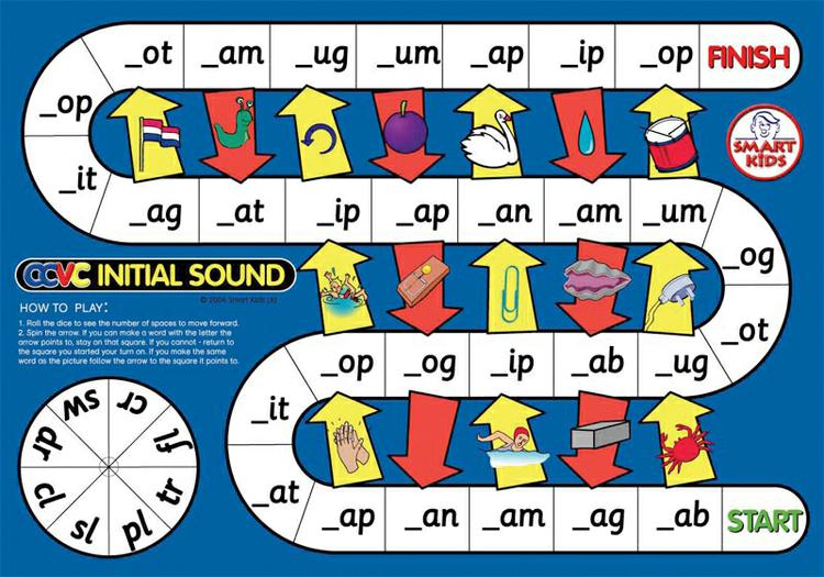 CVC Spelling Board Games