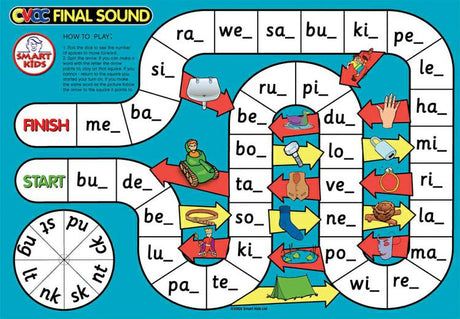 CVC Spelling Board Games