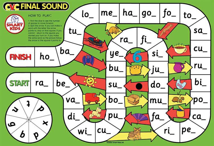 CVC Spelling Board Games