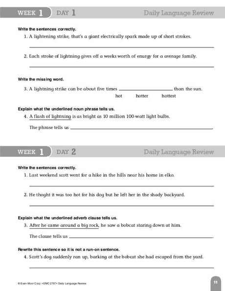 Daily Language Review, Grade 7