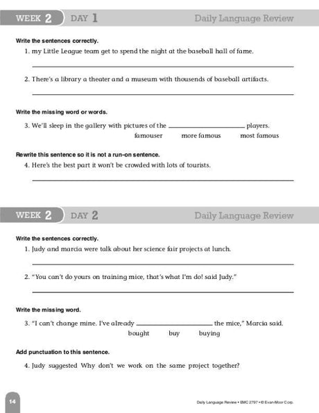 Daily Language Review, Grade 7