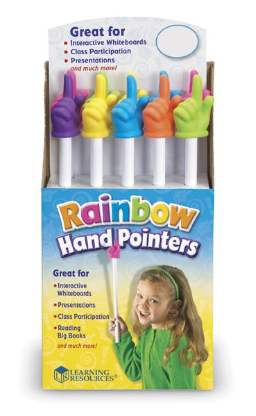 15" Rainbow Hand Pointers, Set of 10