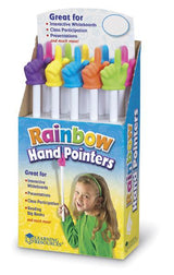 15" Rainbow Hand Pointers, Set of 10