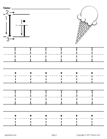 Letter I Worksheet For Preschool