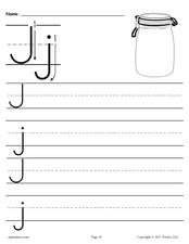 Printable Letter J Handwriting Worksheet!