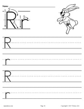 Printable Letter R Handwriting Worksheet!