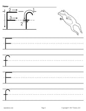Printable Letter F Handwriting Worksheet!