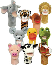 Plushpups Animal Hand Puppets, Set of 10