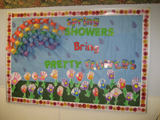 Spring Showers Bring Pretty Flowers! - Bulletin Board Idea