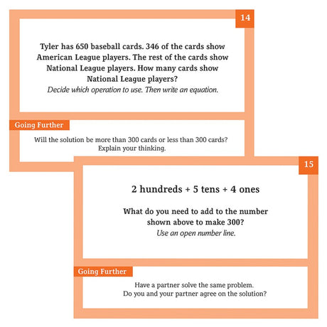 Problem Solving Practice Cards, Grade 3 