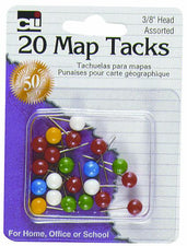 Map Tacks 3/8", 20 Pack