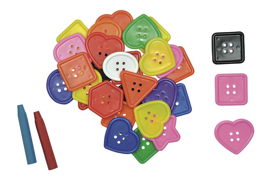 Really Big Buttons 60/Pkg. 2145 Roylco, Multi-Colored
