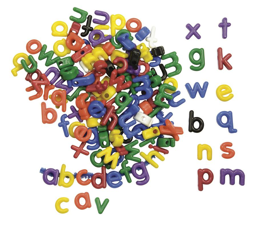 Lowercase Manuscript Letter Beads