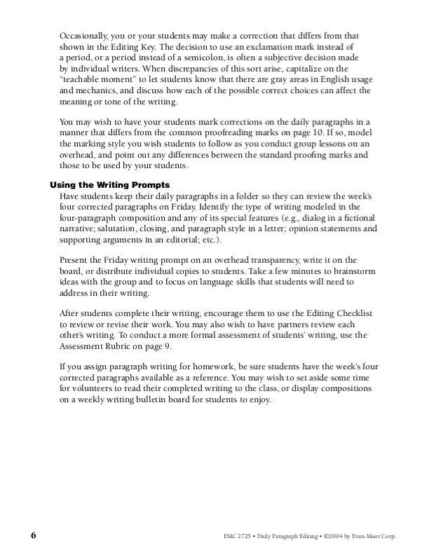Daily Paragraph Editing, Grade 2