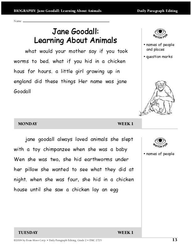 Daily Paragraph Editing, Grade 2